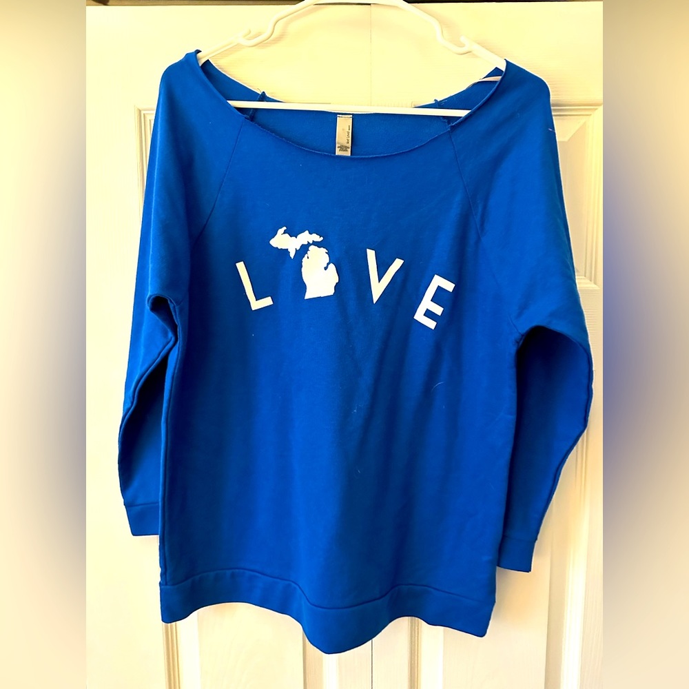 Next level blue Michigan sweatshirt